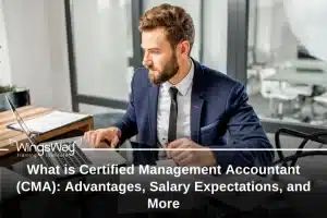 A man sitting at his desk, working on his laptop - Certified management accountant